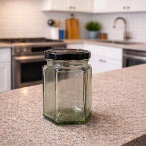 200 ML HEXA GLASS JAR