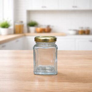 100ML HEXA GLASS JAR