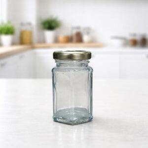 100ML HEXA GLASS JAR
